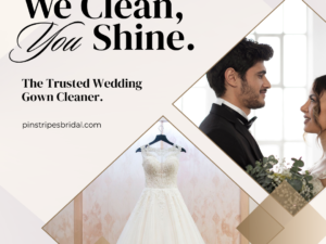 Clean Gown. Happy Bride.
